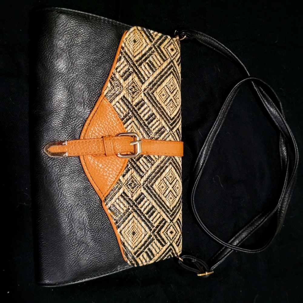 Leather and cloth bag